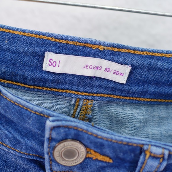 SO Jegging Blue Denim Jeans Oeko-Tex Standard 100 Stone Wash -3S- 27 / 26 Low Ri - Picture 7 of 10